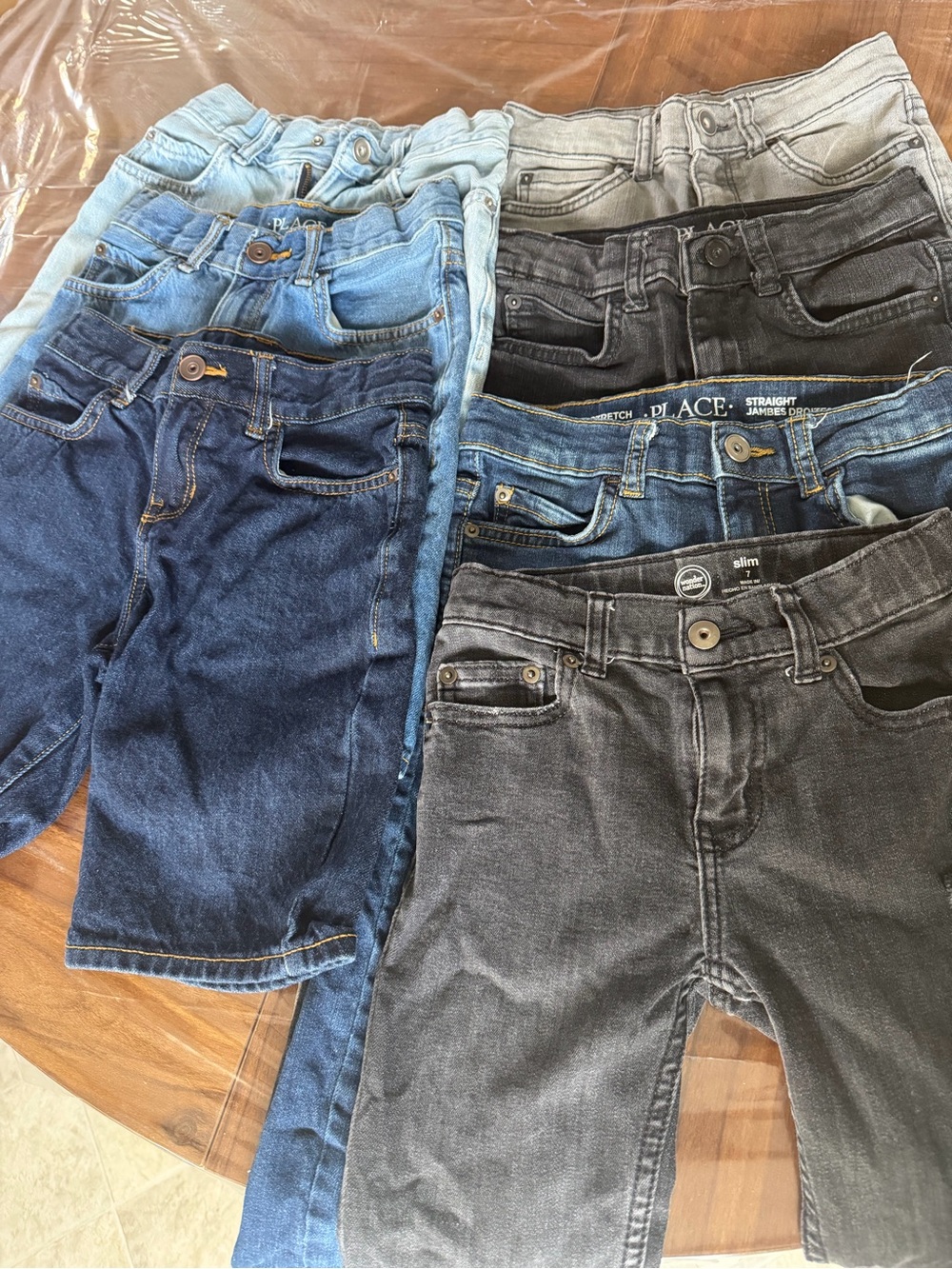The Children's Place Mixed Denim Jeans - Blue and Black
